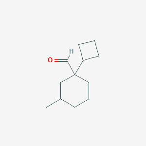molecular formula C12H20O B15269030 1-Cyclobutyl-3-methylcyclohexane-1-carbaldehyde 