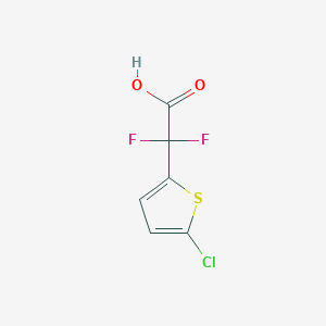 molecular formula C6H3ClF2O2S B15269041 2-(5-Chlorothiophen-2-yl)-2,2-difluoroacetic acid 