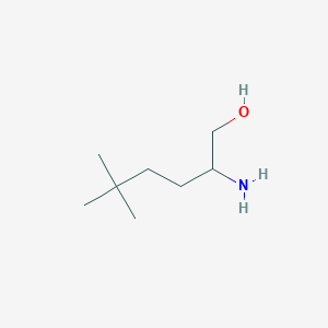 molecular formula C8H19NO B15269047 2-Amino-5,5-dimethylhexan-1-ol 