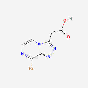 molecular formula C7H5BrN4O2 B15269071 2-{8-Bromo-[1,2,4]triazolo[4,3-a]pyrazin-3-yl}acetic acid 