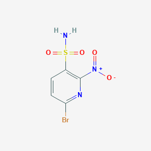 molecular formula C5H4BrN3O4S B15269077 6-Bromo-2-nitropyridine-3-sulfonamide 