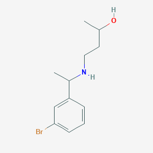 molecular formula C12H18BrNO B15269087 4-{[1-(3-Bromophenyl)ethyl]amino}butan-2-ol 