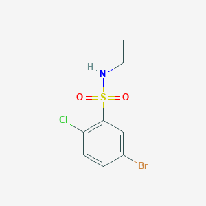 molecular formula C8H9BrClNO2S B15269099 5-Bromo-2-chloro-N-ethylbenzene-1-sulfonamide 