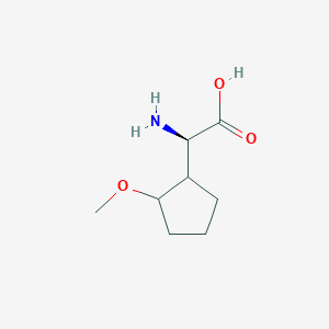 molecular formula C8H15NO3 B15269105 (2R)-2-Amino-2-(2-methoxycyclopentyl)acetic acid 