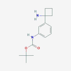 molecular formula C15H22N2O2 B15269120 Tert-butyl N-[3-(1-aminocyclobutyl)phenyl]carbamate 