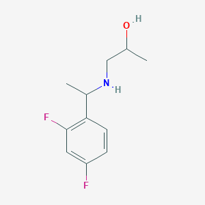 molecular formula C11H15F2NO B15269166 1-{[1-(2,4-Difluorophenyl)ethyl]amino}propan-2-ol 