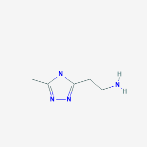 molecular formula C6H12N4 B15269173 2-(dimethyl-4H-1,2,4-triazol-3-yl)ethan-1-amine 