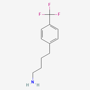 molecular formula C11H14F3N B15269175 4-[4-(Trifluoromethyl)phenyl]butan-1-amine 