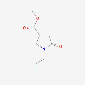 molecular formula C9H15NO3 B1526918 methyl 5-oxo-1-propylpyrrolidine-3-carboxylate CAS No. 102943-44-2