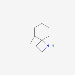 molecular formula C10H19N B15269207 5,5-Dimethyl-1-azaspiro[3.5]nonane 