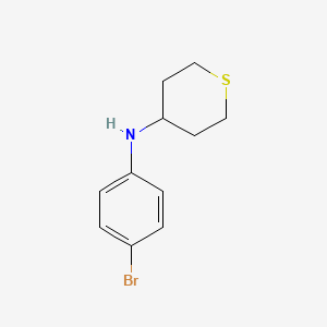 molecular formula C11H14BrNS B15269216 N-(4-bromophenyl)thian-4-amine 