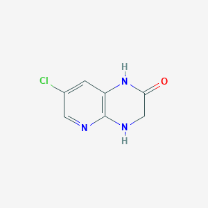 molecular formula C7H6ClN3O B15269226 7-chloro-3,4-dihydropyrido[2,3-b]pyrazin-2(1H)-one 