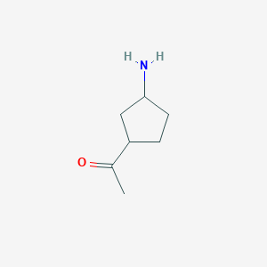 molecular formula C7H13NO B15269252 1-(3-Aminocyclopentyl)ethan-1-one 