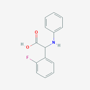molecular formula C14H12FNO2 B1526926 2-(2-Fluorophenyl)-2-(phenylamino)acetic acid CAS No. 1146747-23-0