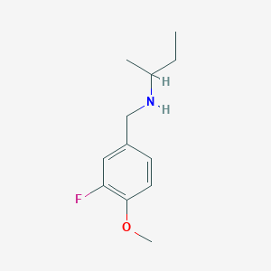 molecular formula C12H18FNO B15269261 (Butan-2-yl)[(3-fluoro-4-methoxyphenyl)methyl]amine 