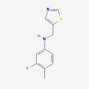 molecular formula C11H11FN2S B15269266 3-Fluoro-4-methyl-N-(thiazol-5-ylmethyl)aniline 