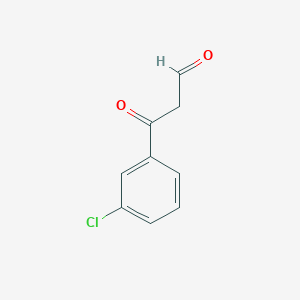 molecular formula C9H7ClO2 B15269271 3-(3-Chlorophenyl)-3-oxopropanal 