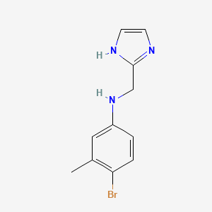 molecular formula C11H12BrN3 B15269278 4-bromo-N-(1H-imidazol-2-ylmethyl)-3-methylaniline 