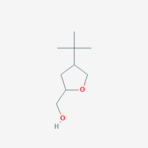 molecular formula C9H18O2 B15269282 (4-tert-Butyloxolan-2-yl)methanol 
