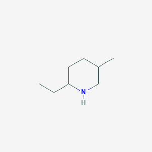 molecular formula C8H17N B15269285 2-Ethyl-5-methylpiperidine 