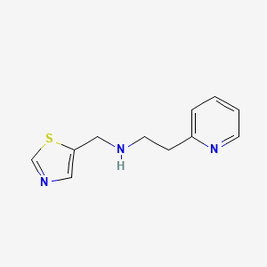 molecular formula C11H13N3S B15269305 2-(Pyridin-2-yl)-N-(thiazol-5-ylmethyl)ethan-1-amine 