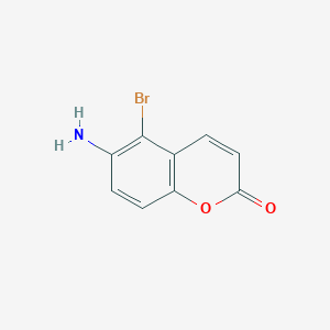 molecular formula C9H6BrNO2 B1526933 6-Amino-5-bromo-2h-chromen-2-one CAS No. 857250-70-5