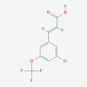 molecular formula C10H6BrF3O3 B1526935 3-Bromo-5-(trifluoromethoxy)cinnamic acid CAS No. 1092460-68-8