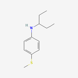 molecular formula C12H19NS B15269360 4-(Methylsulfanyl)-N-(pentan-3-YL)aniline 