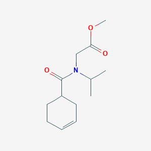 molecular formula C13H21NO3 B1526937 methyl 2-[1-(cyclohex-3-en-1-yl)-N-(propan-2-yl)formamido]acetate CAS No. 1275679-73-6