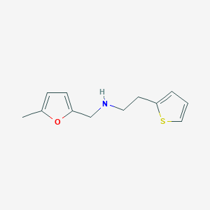 molecular formula C12H15NOS B15269375 [(5-Methylfuran-2-YL)methyl][2-(thiophen-2-YL)ethyl]amine 