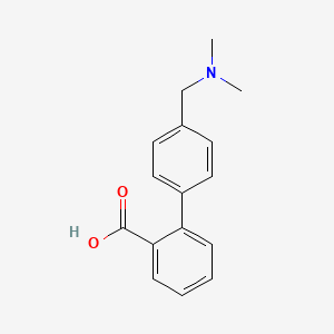 molecular formula C16H17NO2 B1526938 4'-[(Dimethylamino)methyl]-[1,1'-biphenyl]-2-carboxylic acid CAS No. 1159492-96-2