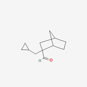 molecular formula C12H18O B15269384 2-(Cyclopropylmethyl)bicyclo[2.2.1]heptane-2-carbaldehyde 
