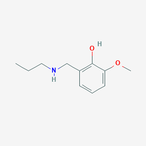 molecular formula C11H17NO2 B15269391 2-Methoxy-6-[(propylamino)methyl]phenol 