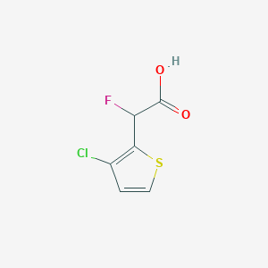 molecular formula C6H4ClFO2S B15269398 2-(3-Chlorothiophen-2-yl)-2-fluoroacetic acid 