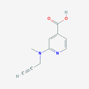 molecular formula C10H10N2O2 B15269399 2-[Methyl(prop-2-yn-1-yl)amino]pyridine-4-carboxylic acid 