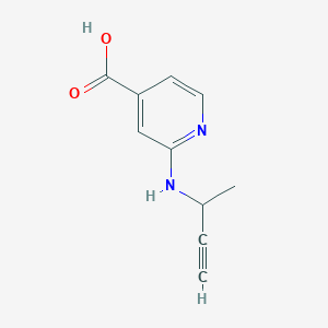 molecular formula C10H10N2O2 B15269418 2-[(But-3-YN-2-YL)amino]pyridine-4-carboxylic acid 