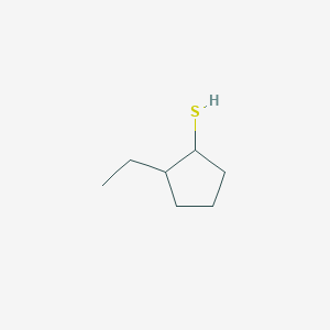 molecular formula C7H14S B15269423 2-Ethylcyclopentane-1-thiol 