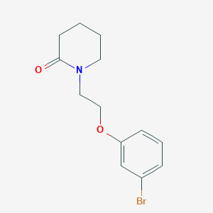 molecular formula C13H16BrNO2 B1526944 1-[2-(3-Bromophenoxy)ethyl]piperidin-2-one CAS No. 1274696-47-7