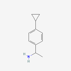 molecular formula C11H15N B1526945 1-(4-环丙基苯基)乙基胺 CAS No. 942938-63-8