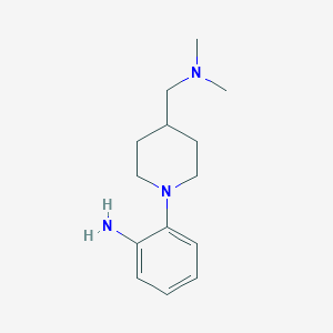 molecular formula C14H23N3 B1526946 2-{4-[(Dimethylamino)methyl]piperidin-1-yl}aniline CAS No. 1274732-71-6