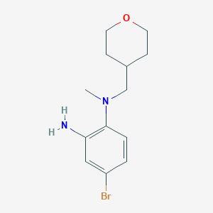 molecular formula C13H19BrN2O B1526948 4-Bromo-N~1~-methyl-N~1~-(tetrahydro-2H-pyran-4-ylmethyl)-1,2-benzenediamine CAS No. 1219957-08-0
