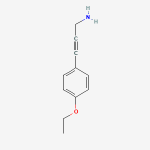 molecular formula C11H13NO B15269501 3-(4-Ethoxyphenyl)prop-2-yn-1-amine 