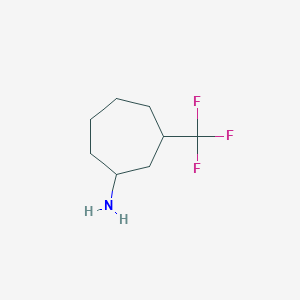 molecular formula C8H14F3N B15269536 3-(Trifluoromethyl)cycloheptan-1-amine 