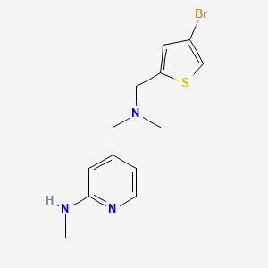 molecular formula C13H16BrN3S B1526957 4-({[(4-bromothiophen-2-yl)methyl](methyl)amino}methyl)-N-methylpyridin-2-amine CAS No. 1271451-74-1
