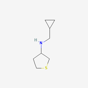 molecular formula C8H15NS B15269584 N-(cyclopropylmethyl)thiolan-3-amine 