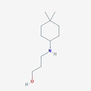 molecular formula C11H23NO B15269615 3-[(4,4-Dimethylcyclohexyl)amino]propan-1-ol 