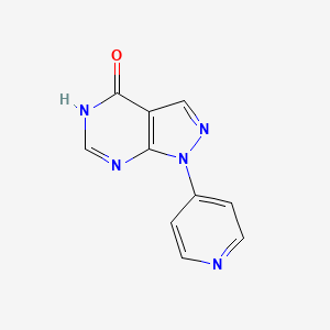 molecular formula C10H7N5O B15269640 1-(Pyridin-4-yl)-1H,4H,5H-pyrazolo[3,4-d]pyrimidin-4-one 