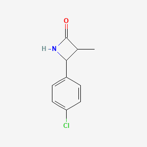 molecular formula C10H10ClNO B15269645 4-(4-Chlorophenyl)-3-methylazetidin-2-one 