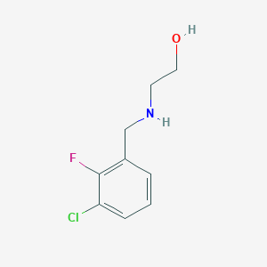 molecular formula C9H11ClFNO B15269646 2-{[(3-Chloro-2-fluorophenyl)methyl]amino}ethan-1-ol 
