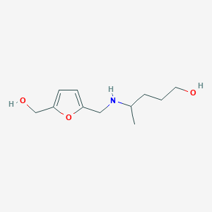 molecular formula C11H19NO3 B15269651 4-({[5-(Hydroxymethyl)furan-2-yl]methyl}amino)pentan-1-ol 